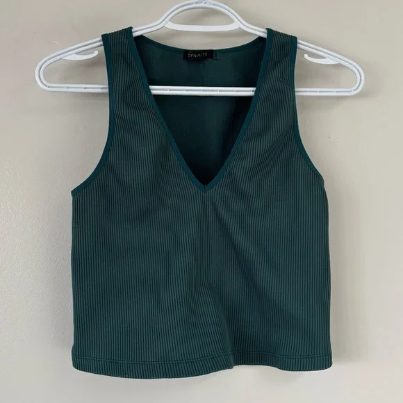 Dynamite Green Ribbed Top - Picture 1 of 3